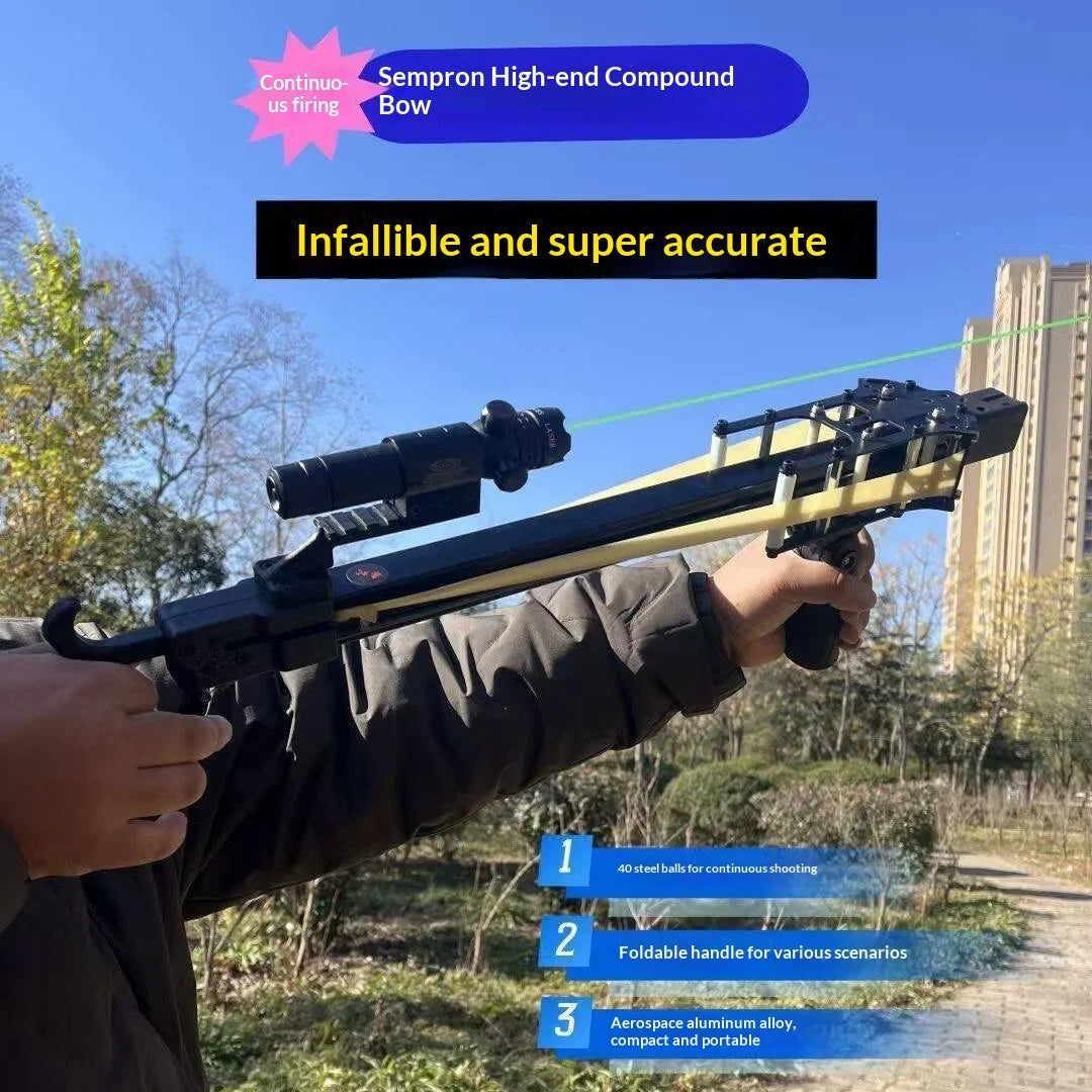 JFU 40-shot High-precision Compound Bow Shallow Dragon Flat Aviation Aluminum Alloy Infrared Scope Adult Lightweight Compact