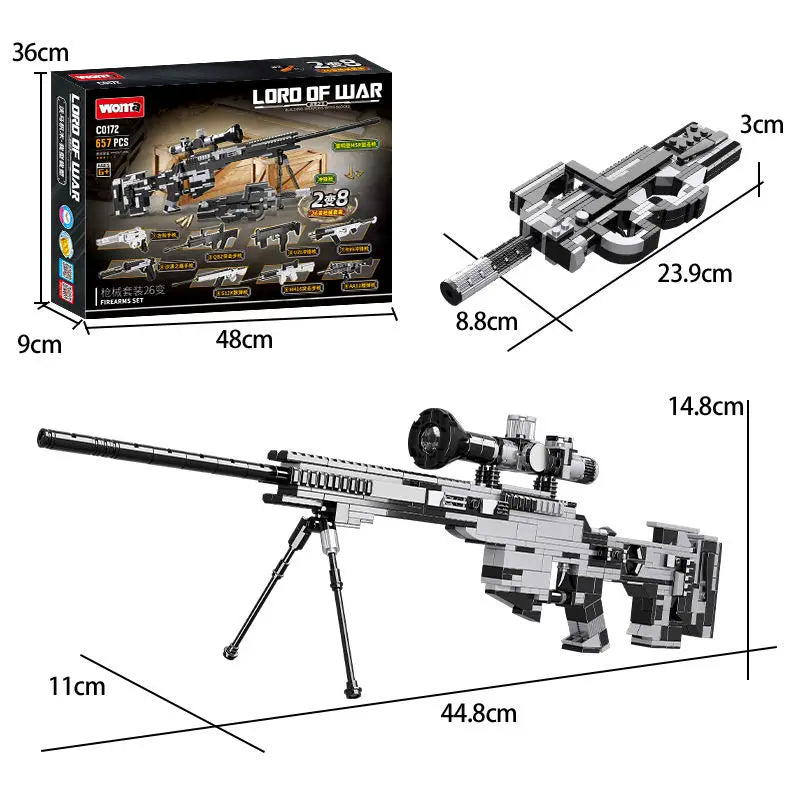 WOMA TOYS C0172 Building Brick weapon Military Toy Army Model Sniper Pistol M416 Mp5 P90 Micro Gun Block