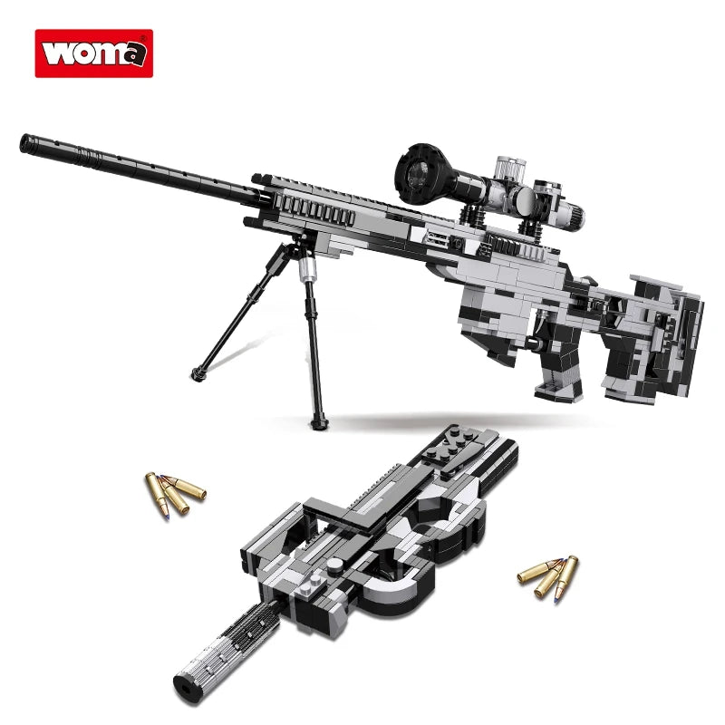 WOMA TOYS C0172 Building Brick weapon Military Toy Army Model Sniper Pistol M416 Mp5 P90 Micro Gun Block