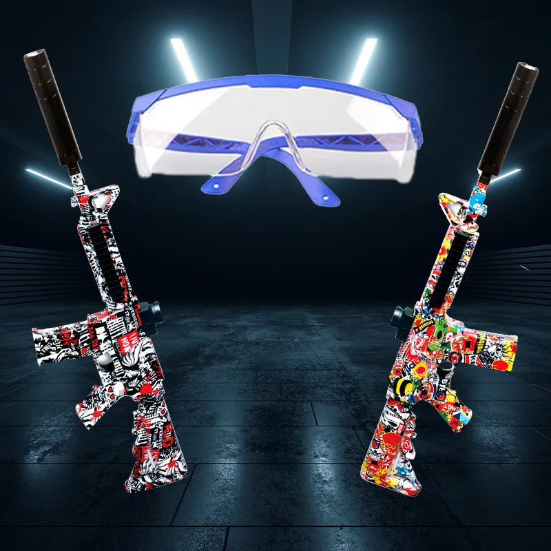 Children's M416 Soft Cartridge Gun with Handheld Shell Electric Continuously Firing Submachine Model Toy