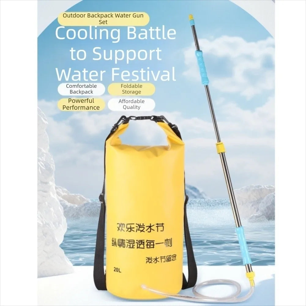 Backpack Style Water Shooter Large Capacity Stainless Steel Foam Sprayer High Pressure Outdoor Design Water Fight Artifact