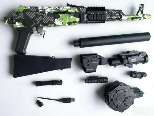 AK47 Style Gel Blaster Gun - Full Auto Electric Gel Ball Blaster Toy for Outdoor Team Shooting Games | Cool Birthday Gifts