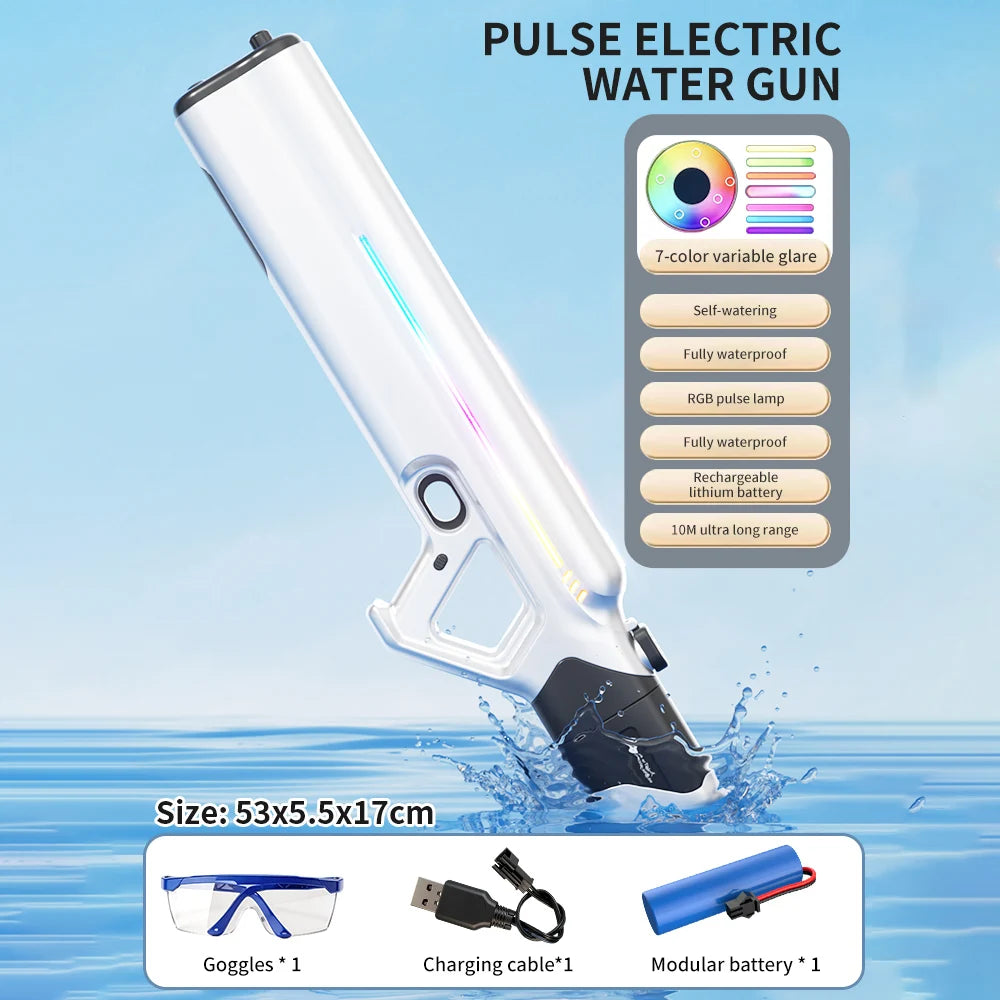 Electric Water Guns For Adults Powerful Squirt Automatic Water Suction Water Blasters Summer Outdoor Beach Toy For boys Kid Gift