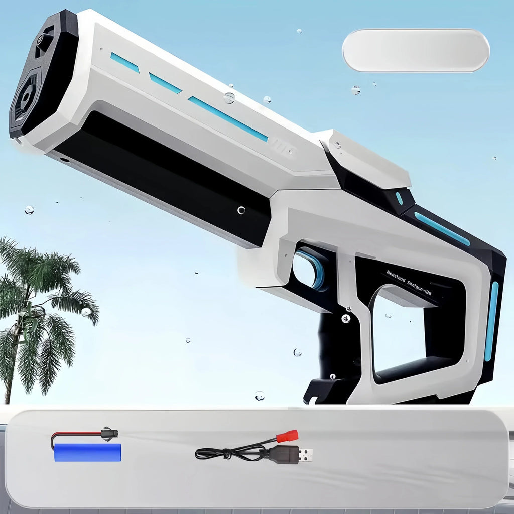 Powerful Electric Water Guns for Adults, Automatic Splash Blaster with Water Suction, Summer Outdoor Beach Toys for Boys Gift