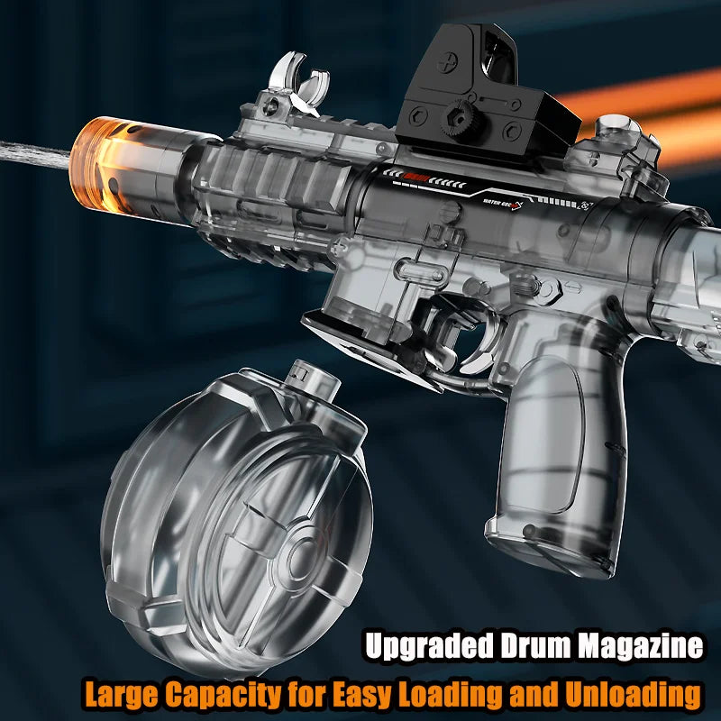 Electric Water Gun For Kids Adults Fully Automatic Water Pistol With LED Light Children's Garden Outdoor Pool Beach Water Toys