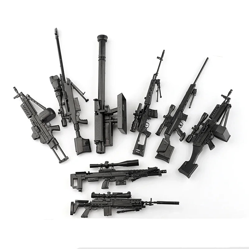 1/6 Scale MK14 SVD DSR-1 Sniper Rifle TAC-50 M46 4D Assembly Plastic Gun Model Toy Exercises The Cerebrum Development Interest