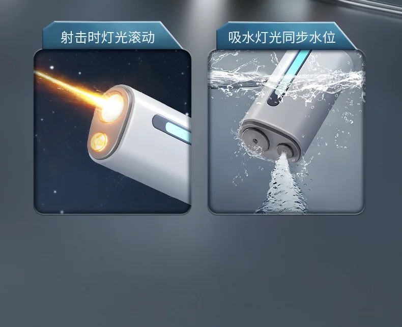 Electric Water Gun Toy Cool LED Automatic Absorb Water Shooting High Pressure Water Spray Summer Outdoor Toy for Adult Boy Gifts