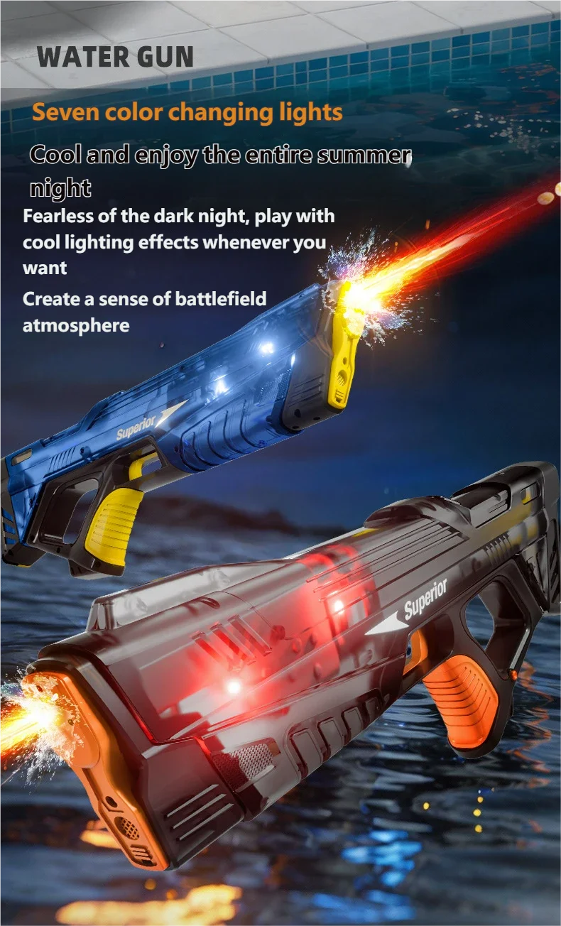 Electric Water Guns For Adults Powerful Spray Automatic Water Suction Water Blasters Outdoor Party Beach Toy For boys Kid Gifts