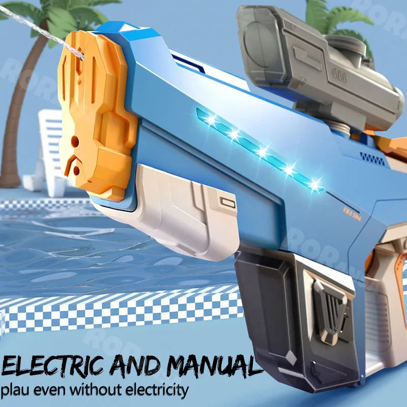 Electric Water Gun  for Adults  Kids Gift High-pressure Strong Energy Automatic Water Spray Beach Pool Outdoor Toys