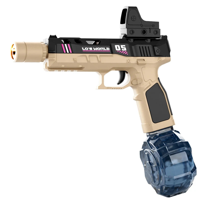 Electric Continuous Water Gun with Light Flame Effect Long Range Water Gun The Water-Sprinkling Festival Water Gun Kids Gifts