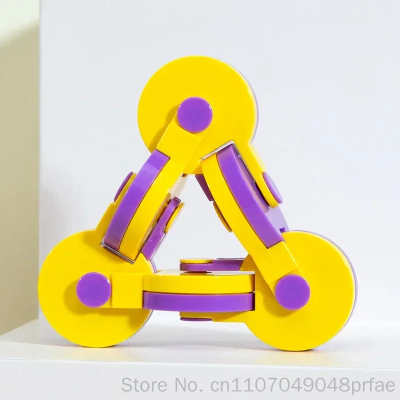 Fidget Flip Gyro 3D Cube 360 Degree Rotatable Fingertip Handheld Stress Relief Toy Creative Novelty For Adult Daily Gift
