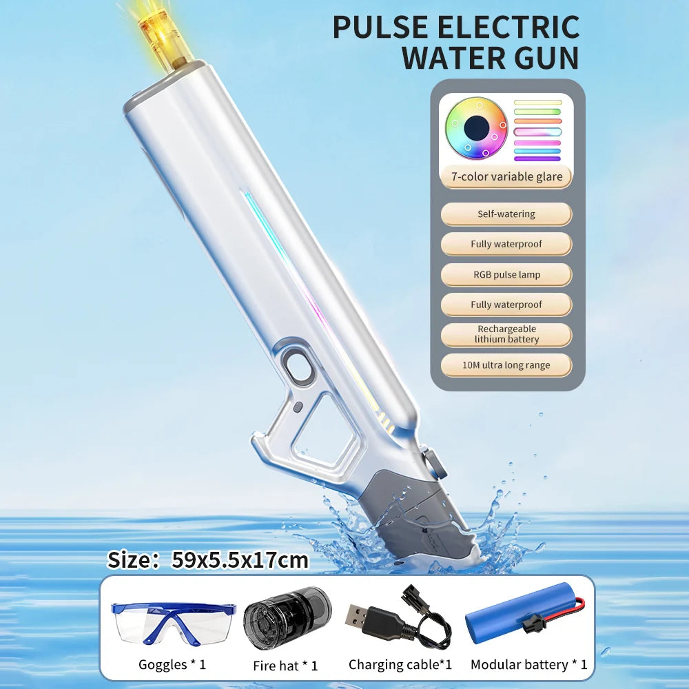 Electric Water Guns For Adults Powerful Squirt Automatic Water Suction Water Blasters Summer Outdoor Beach Toy For boys Kid Gift