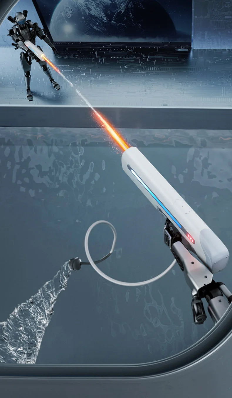Electric Water Gun Toy Cool LED Automatic Absorb Water Shooting High Pressure Water Spray Summer Outdoor Toy for Adult Boy Gifts