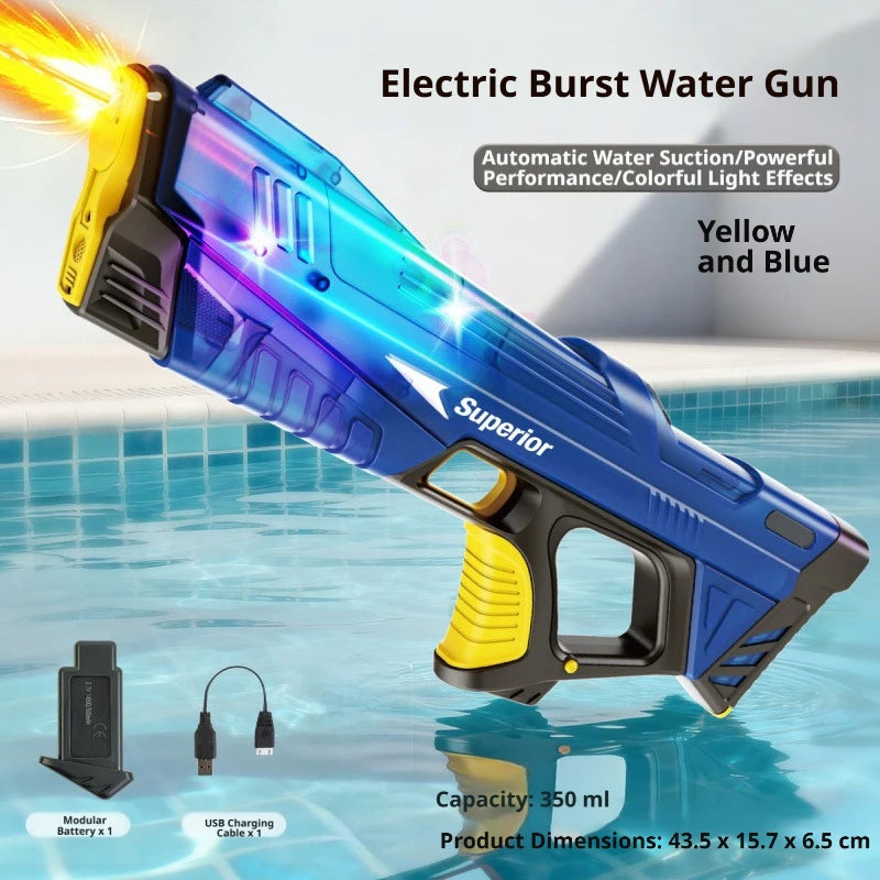 Electric Water Guns For Adults Powerful Squirt Automatic Water Suction Water Blasters Summer Outdoor Beach Toy For boys Kid Gift