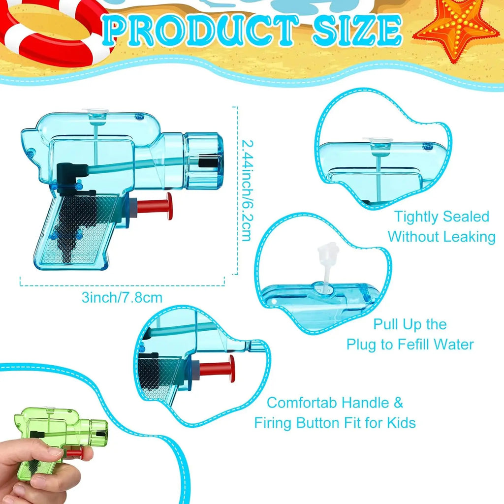 50-200 Pack Mini Water Gun for Boys and Girls Colorful Water Squirt Guns Small Toy Gun Plastic Pistol for Beach Water Park