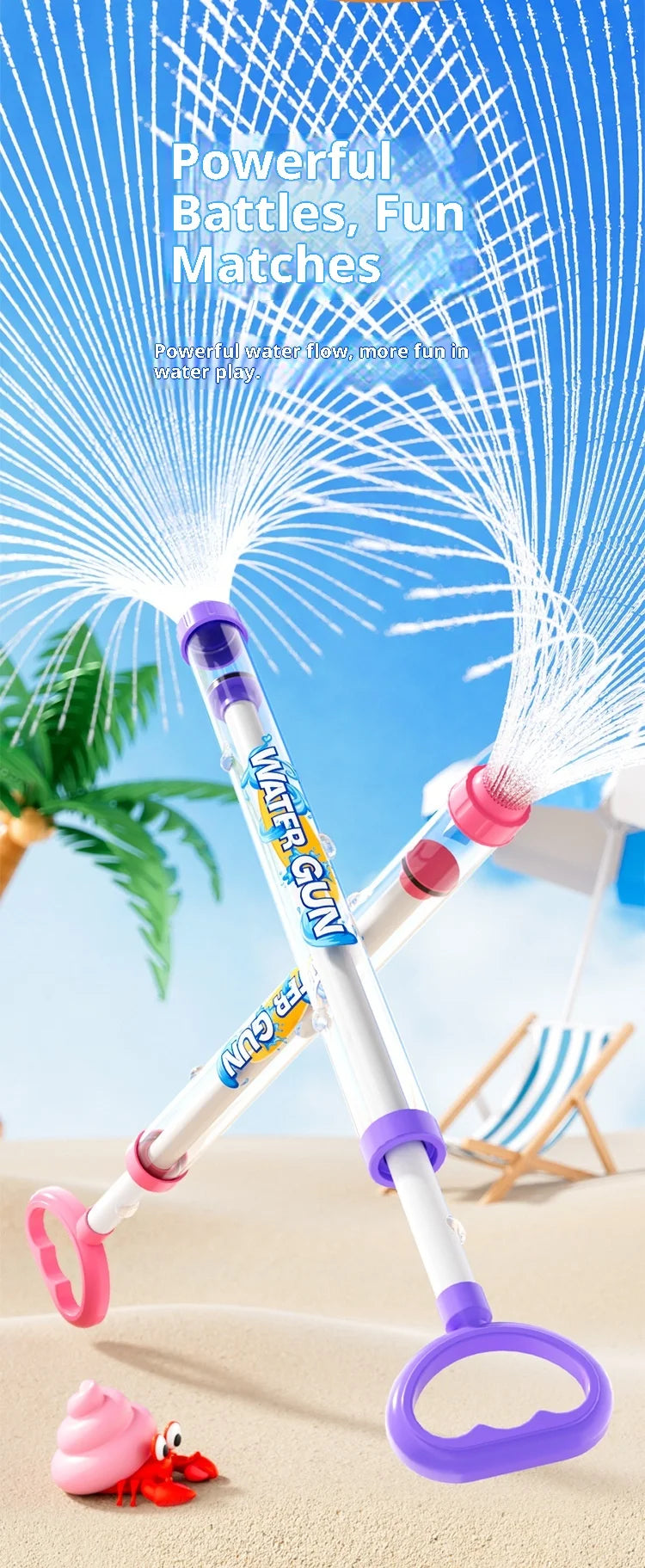 Fun Firework Effect Water Gun for Kids Large Capacity Pump Action 120° Scatter Water Cannon Summer Water Fight Essential Toy