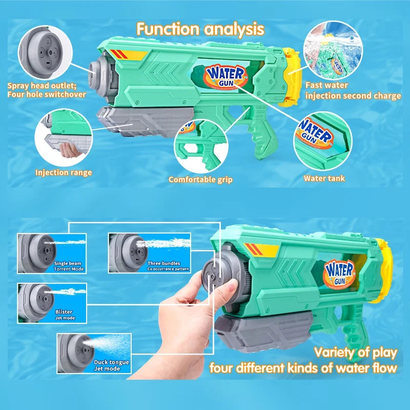 New Air Pressure Manual Water Gun, Random Color, Essential Outdoor Water Toy for Kids