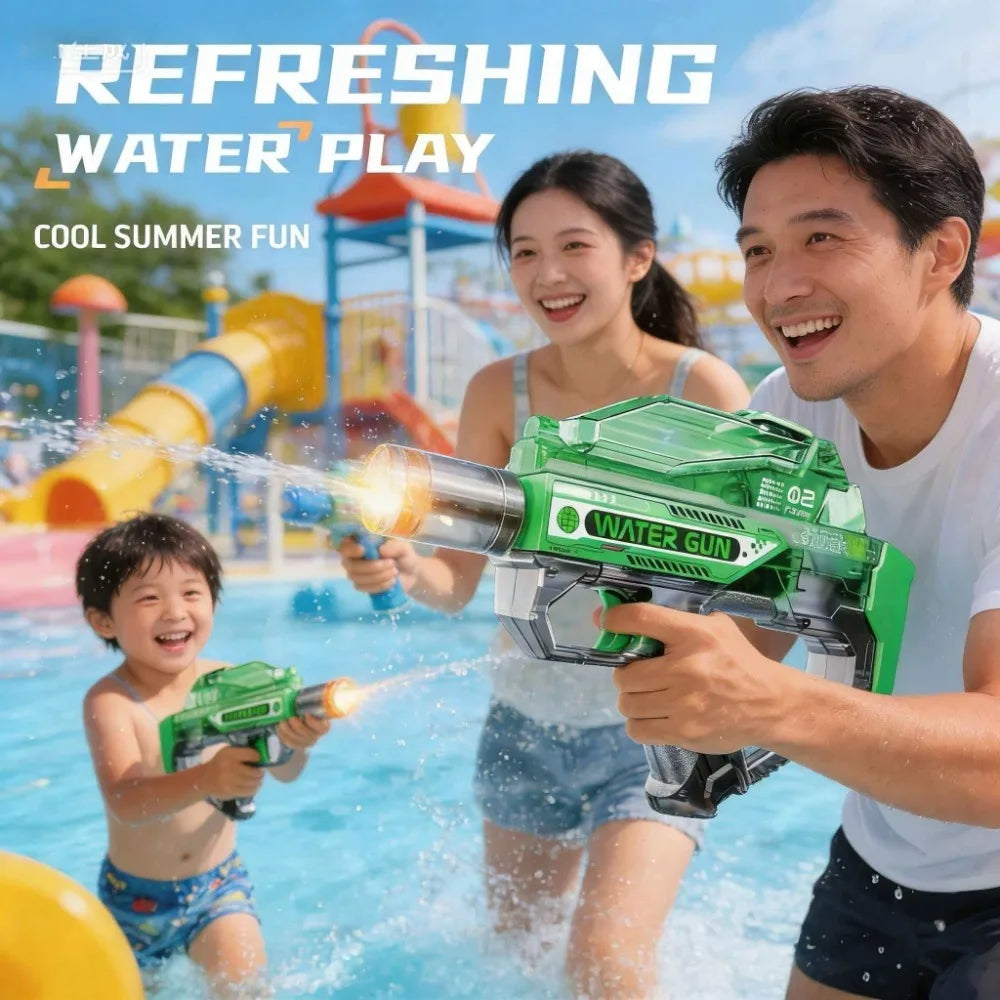 Electric Submachine Water Blaster Full Automatic Continuous Shooting Long Range Design for Summer Water Battles and Pool Fun