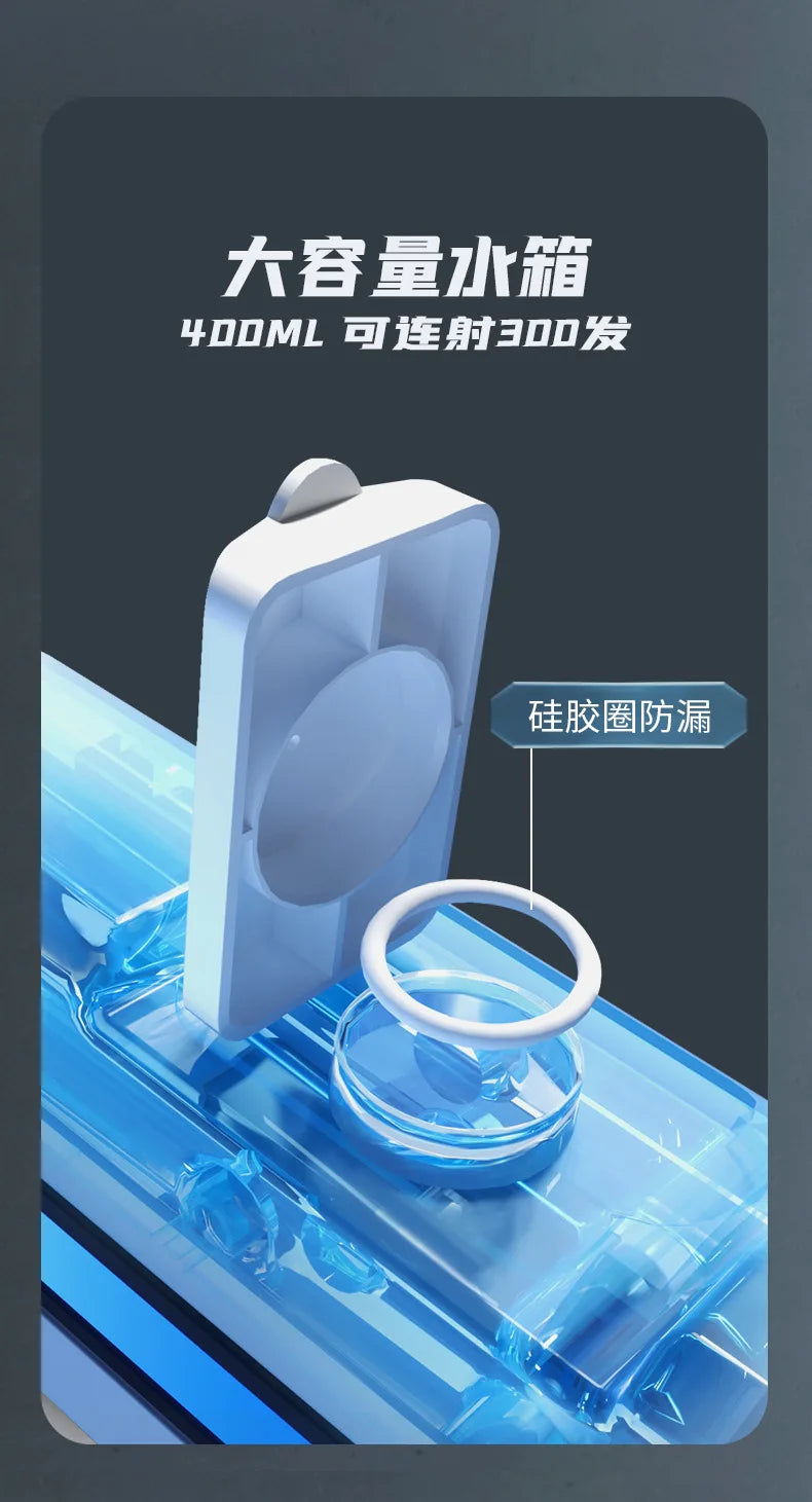 Electric Water Gun Toy Cool LED Automatic Absorb Water Shooting High Pressure Water Spray Summer Outdoor Toy for Adult Boy Gifts
