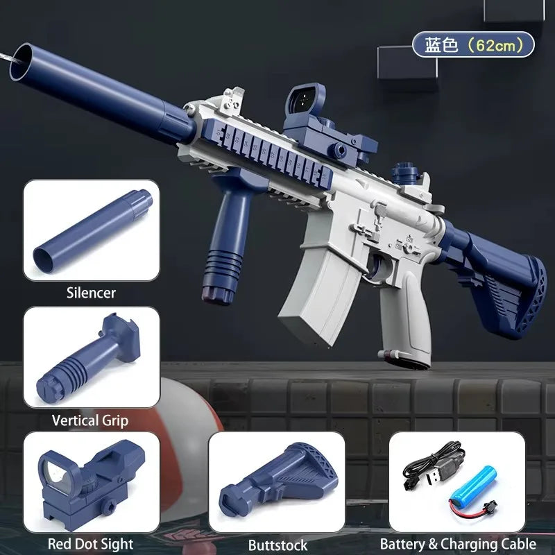 Electric Water Guns For Adults Powerful Squirt Automatic Water Suction Water Blasters Summer Outdoor Beach Toy For boys Kid Gift