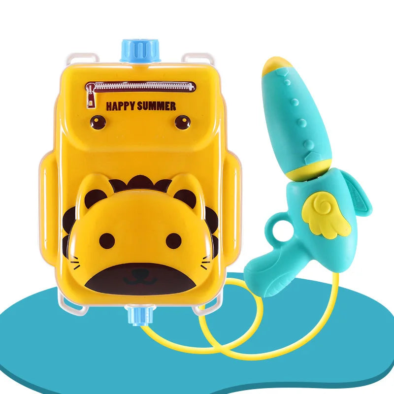 Toy water gun,Children Summer Outdoor Mini Cartoon Animals Baby Backpack Water Gun Beach Pool Party Fight Gun Toy for Kids Favor