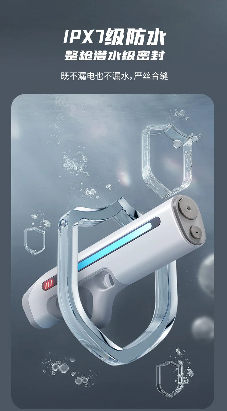 Electric Water Gun Toy Cool LED Automatic Absorb Water Shooting High Pressure Water Spray Summer Outdoor Toy for Adult Boy Gifts