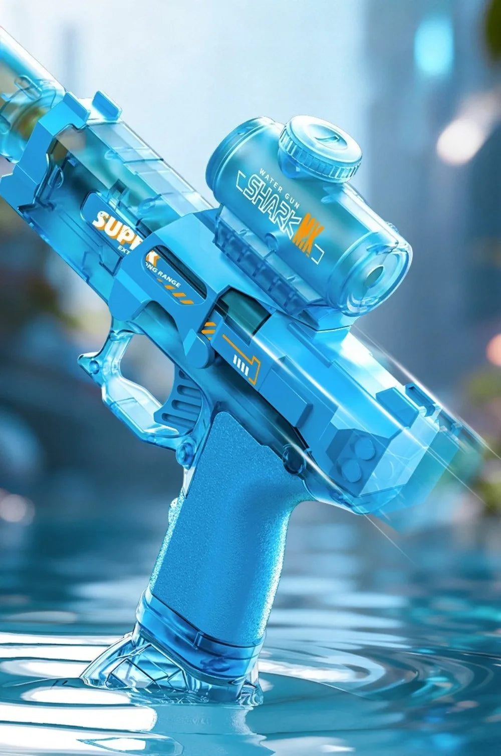 Electric Submachine Water Blaster Full Automatic Continuous Shooting Long Range Design for Summer Water Battles and Pool Fun