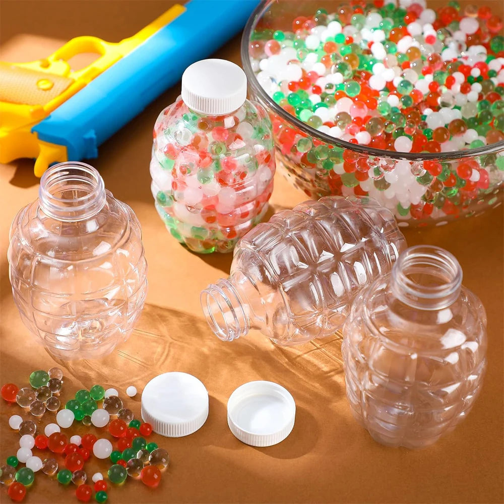 Water Gel Ball Blaster Gun Accessories Splatter Ball Gun Refill Ammo Plastic Hopper Gel Bead Subpackage Bottle for Kids Summer