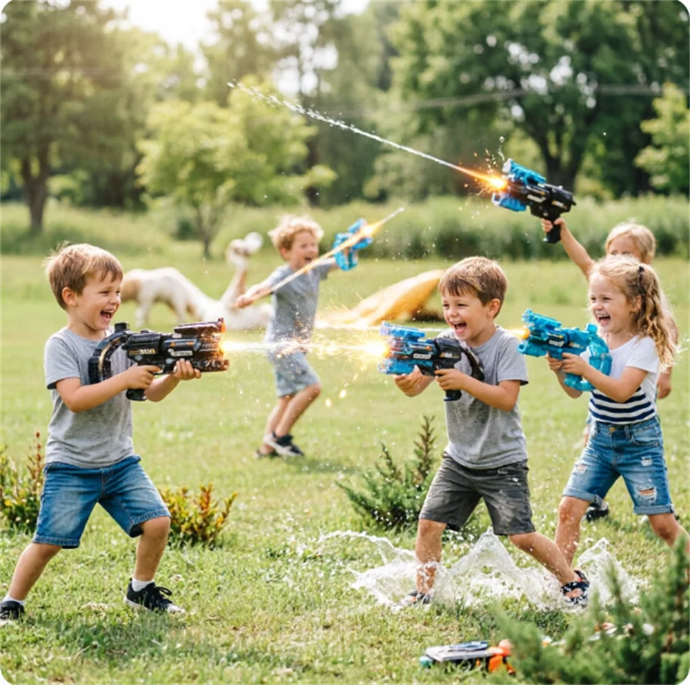 Water Guns Electric For Adults Powerful Squirt Automatic Water Suction Water Blasters Summer Outdoor Beach Toy For boys Kid Gift