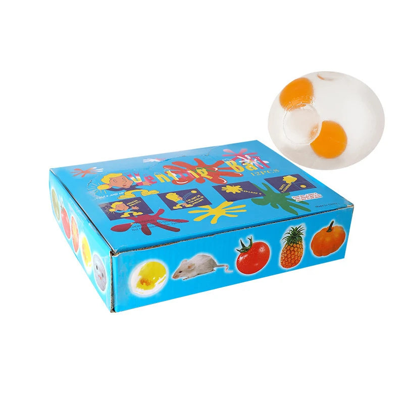 1PC Tricky Decompression 3D Egg Pinch Ball Silicone Push Its Bubble Anti Stress Toys
