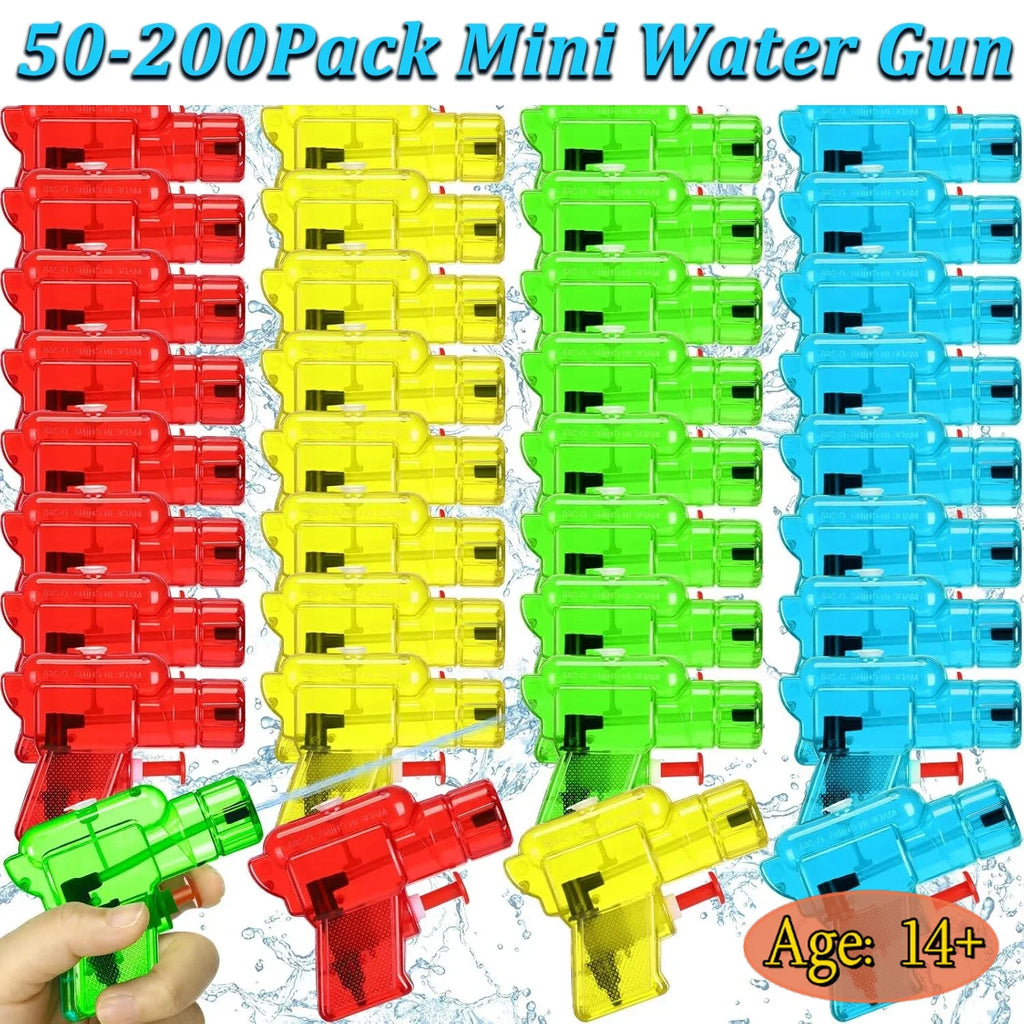 50-200 Pack Mini Water Gun for Boys and Girls Colorful Water Squirt Guns Small Toy Gun Plastic Pistol for Beach Water Park