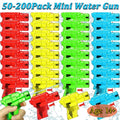 50-200 Pack Mini Water Gun for Boys and Girls Colorful Water Squirt Guns Small Toy Gun Plastic Pistol for Beach Water Park