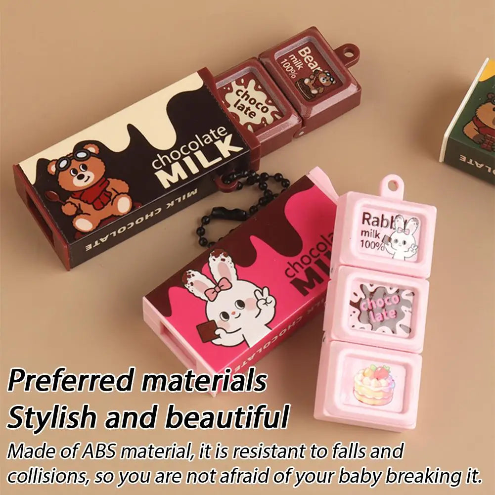 Realistic Chocolate Stress-Relieving Toys Bendable Clip Toys Keychains Sensory Toys Novelty Backpack Charms Children's Gifts