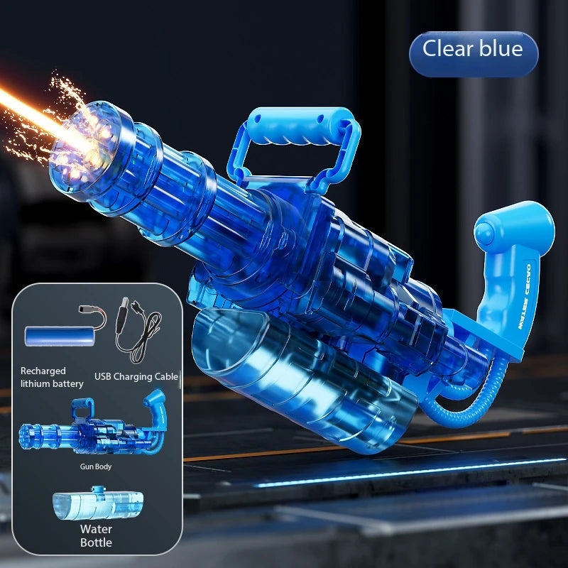 SSAuto Gatling Water Cannon Rotating High-Pressure Large Capacity Gatling Water Gun Toy Adults Outdoor Summer Fun Play Kid Gifts