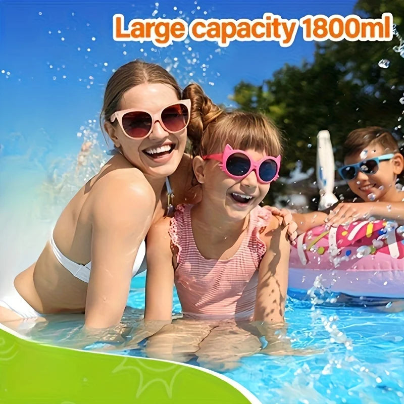 Children's space backpack water gun with large capacity and long-range shooting, pull-out toy for boys and girls, water spray