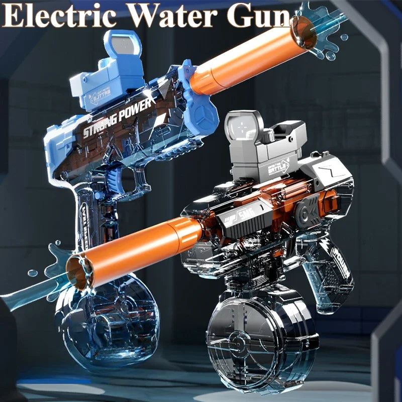 Water Gun Electric Automatic Rapid-Fire High Pressure Rechargeable Water Blaster for Summer Outdoor Water Play Toy for Kids