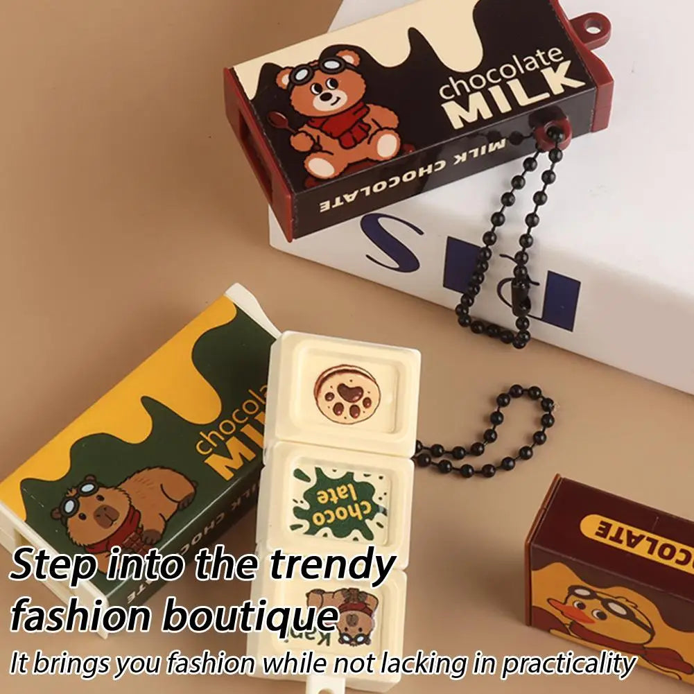 Realistic Chocolate Stress-Relieving Toys Bendable Clip Toys Keychains Sensory Toys Novelty Backpack Charms Children's Gifts