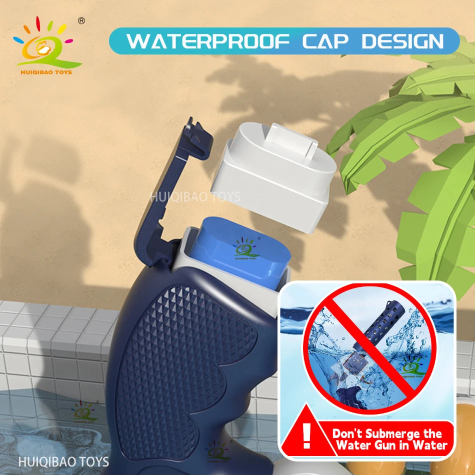 Summer Electric Backpack Automatic Revolver Water Gun Fights Toy Water Absorbing Guns Outdoor Beach Swimming Pool Toys for child