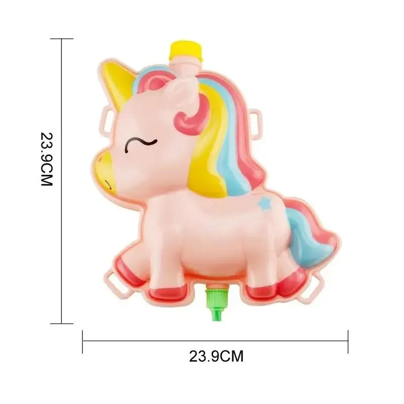 Children's Backpack 2000ml Water Gun Pull Type Large Capacity Storage Summer Funny Parent Interactive Cartoon Backpack Water Gun