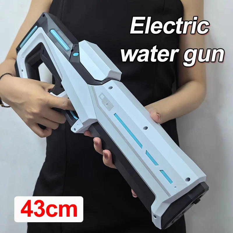 Powerful Electric Water Guns for Adults, Automatic Splash Blaster with Water Suction, Summer Outdoor Beach Toys for Boys Gift
