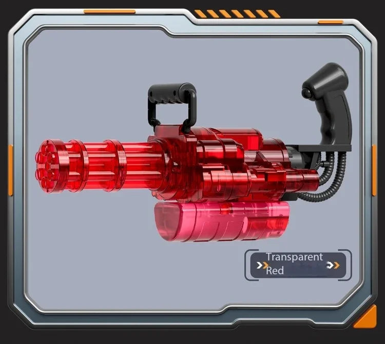 SSAuto Gatling Water Cannon Rotating High-Pressure Large Capacity Gatling Water Gun Toy Adults Outdoor Summer Fun Play Kid Gifts