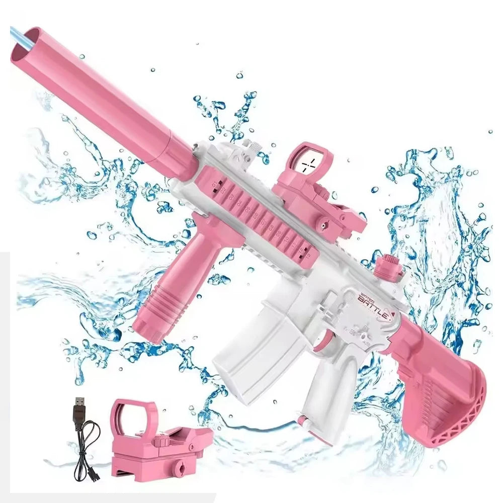 Electric Water Guns For Adults Powerful Squirt Automatic Water Suction Water Blasters Summer Outdoor Beach Toy For boys Kid Gift