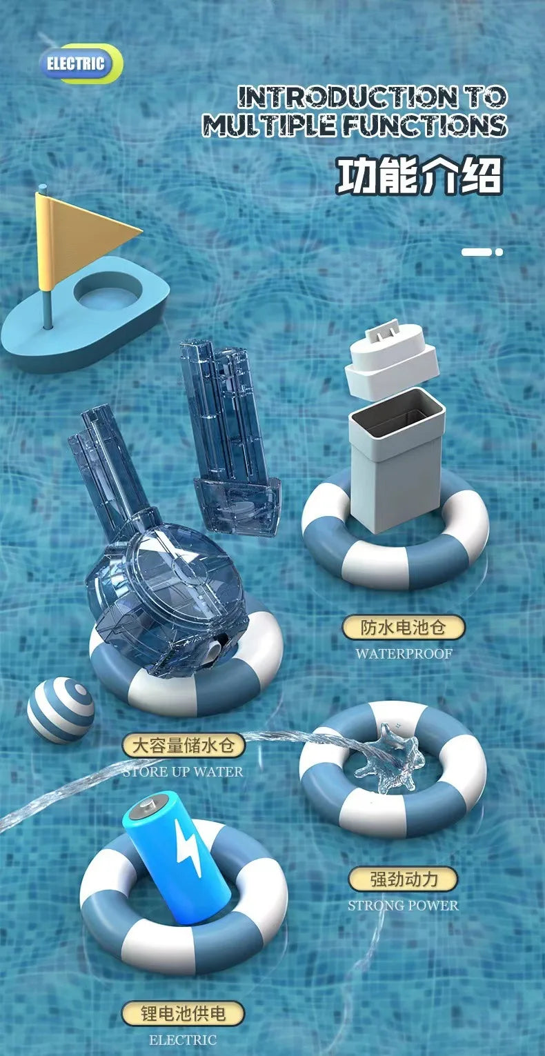 Summer M416 Electric Water Gun Battery Powered With External Water Bottle Attachment Perfect Gifts For Kids & Adults Outdoor Fun