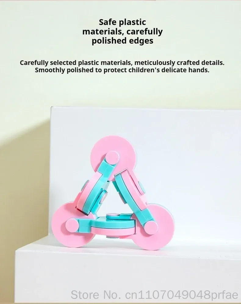 Fidget Flip Gyro 3D Cube 360 Degree Rotatable Fingertip Handheld Stress Relief Toy Creative Novelty For Adult Daily Gift