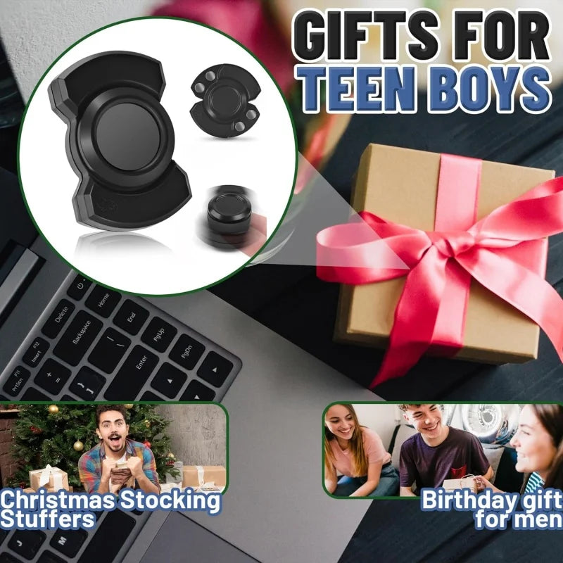 3-in-1 Fidget Spinner Toy for Adults Metal Slider Clicker Spinner Magnetic EDC Gadget Gifts Stress Anxiety Relief ADHD Autism