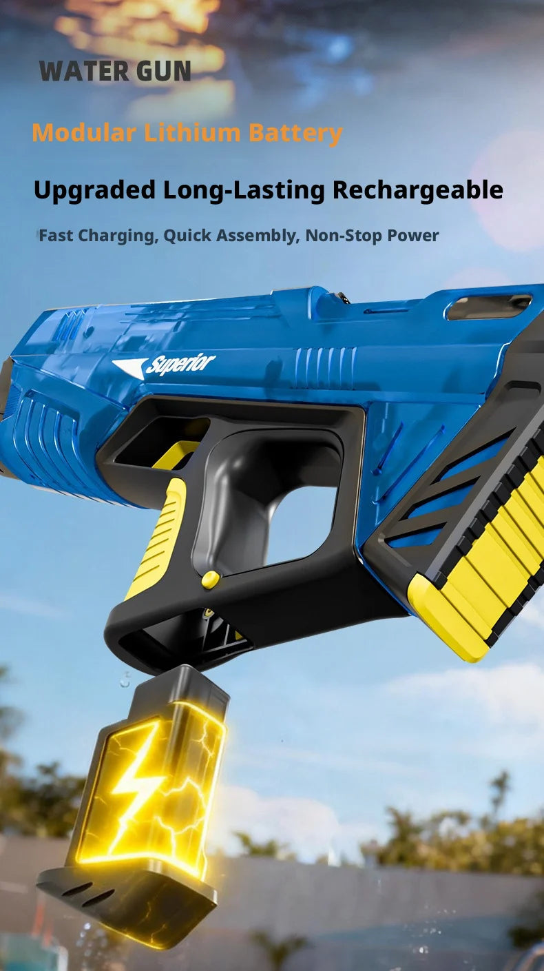 Electric Water Guns For Adults Powerful Squirt Automatic Water Suction Water Blasters Summer Outdoor Beach Toy For boys Kid Gift