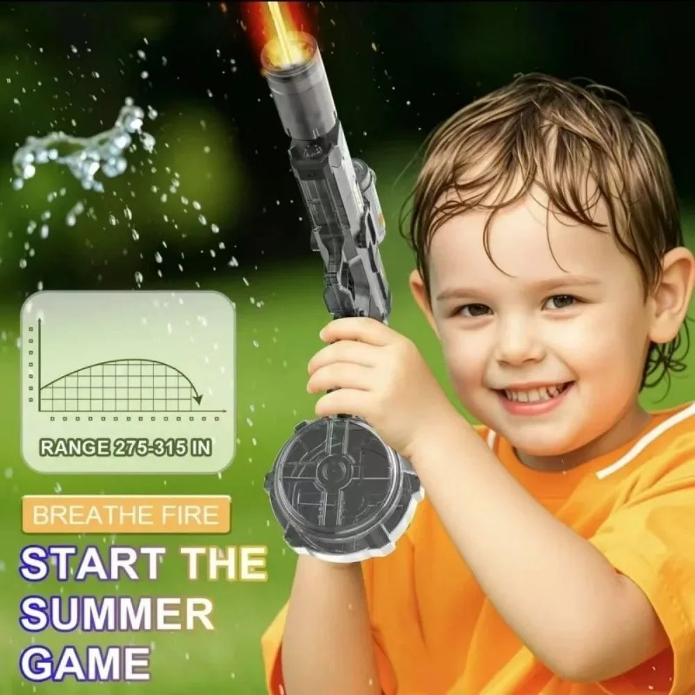 High Pressure Electric Sniper Water Gun Toy with Blowback Action Full Auto Rapid-Fire Summer Fight Games Toy for Kids Gift