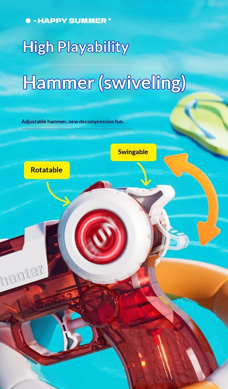 Glock Press-Pump Water Gun with High Capacity for Kids, Beach Water Battle Outdoor Water Play Toy
