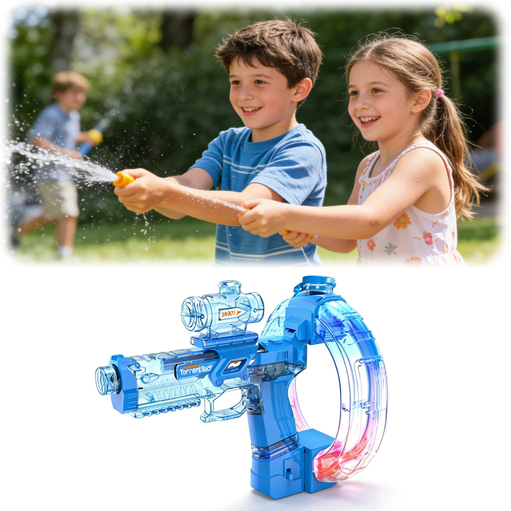 Children Automatic Squirt Blaster Toy 800ml Water Tank Squirt Gun Christmas Birthday Gifts for Children and Adult