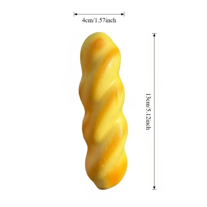 Wet Soft Twisted Dough Sensory Fidgets Toys Fake Food Squishy Simulated Bread Squeeze Toy for Adults Hand Exercise Squeeze Gifts
